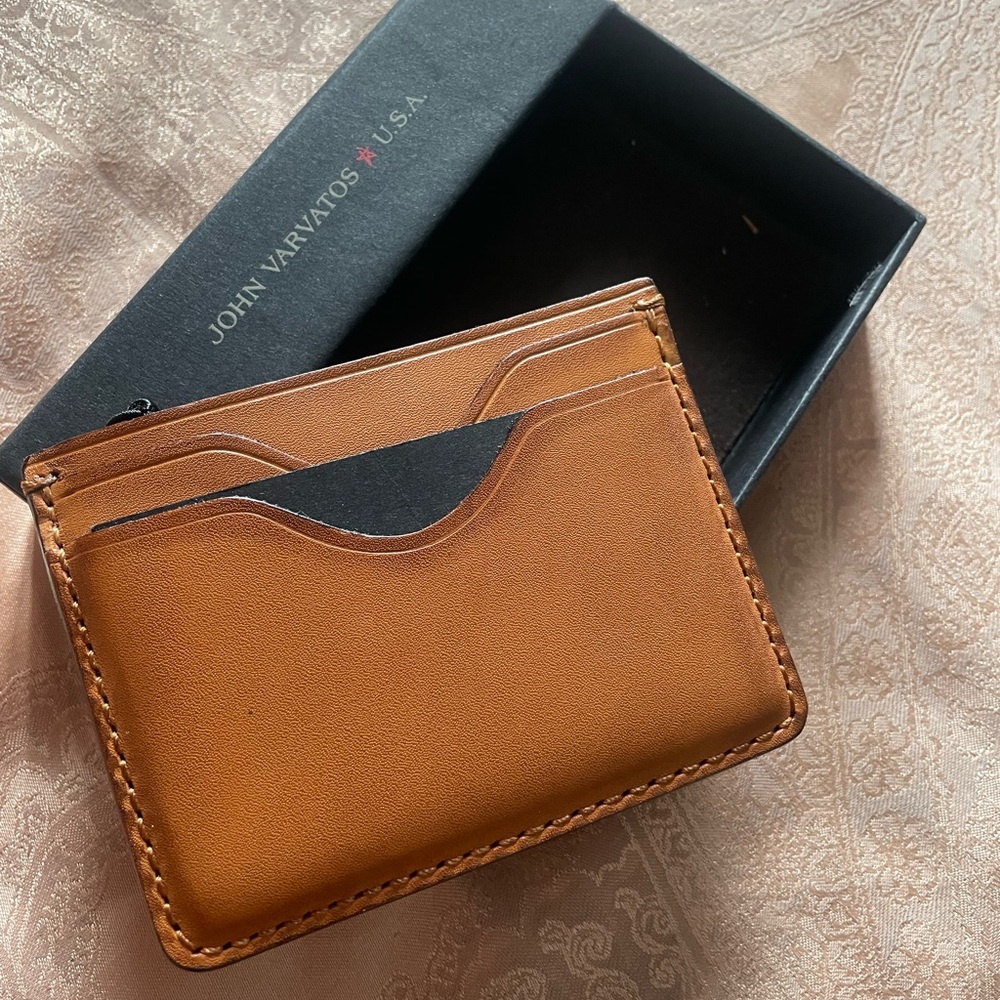 John varvatos usa Unlined Leather Card Case